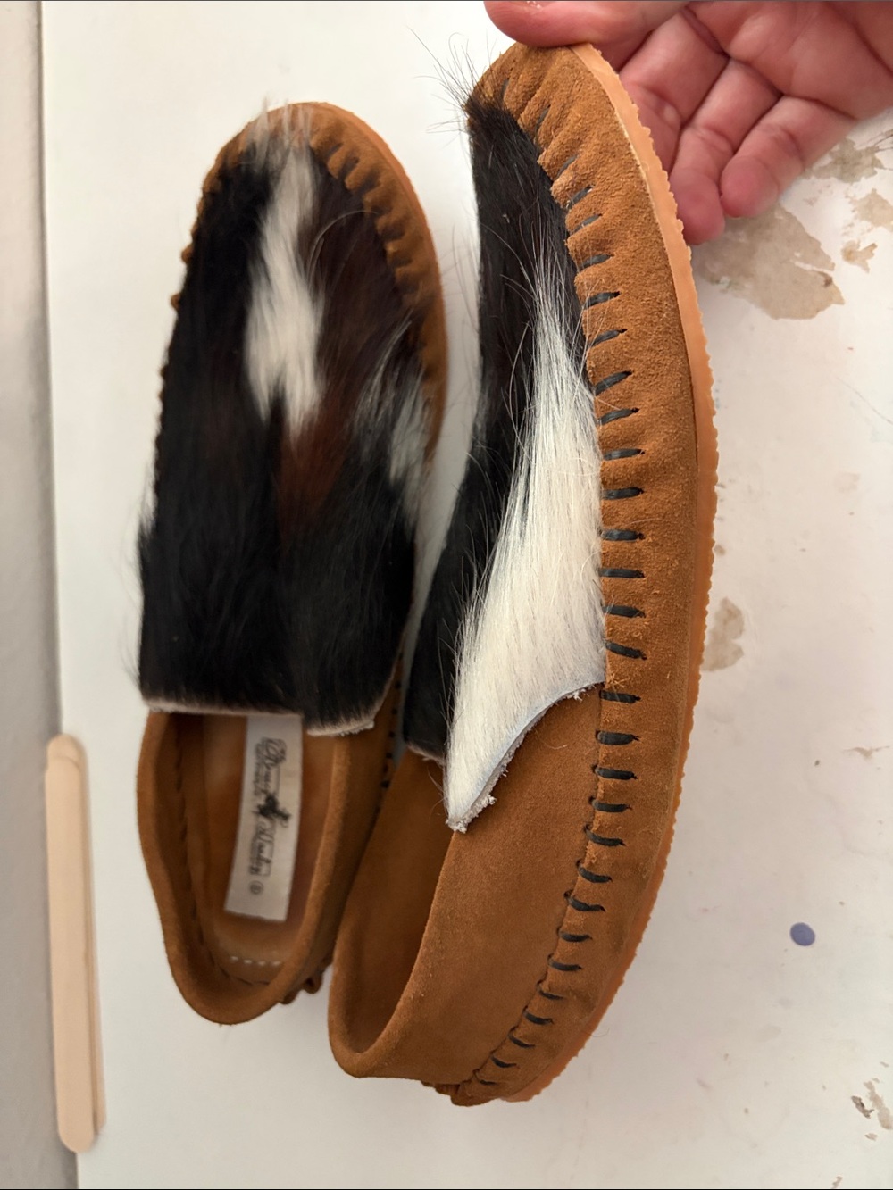 Broncy donkey day workers cowhide moccasins 8 - Picture 4 of 4